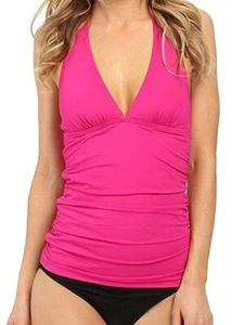 Tommy Bahama Women's Pearl Solids Pink Halter Swim Tankini Top, Razzberry, XS - Picture 1 of 3