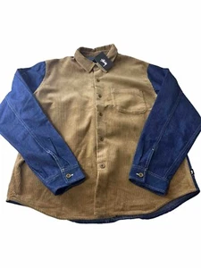 stüssy cord denim mix shirt, available in multiple sizes - Picture 1 of 3