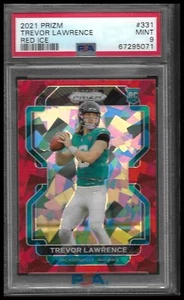 2021 Panini Prizm #331 Trevor Lawrence Red Ice PSA 9 - Picture 1 of 2