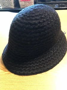 Apt.9 WOMEN Black Hat Textured Knit Cloche ONE SIZE Retail $36 (S-blk-38-23) - Picture 1 of 6