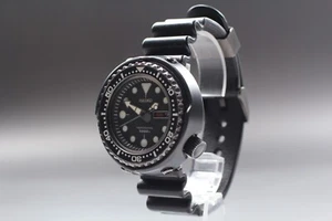 *Near MINT* SEIKO Prospex Marinemaster 7C46-0AA0 Black NINJA Quartz Men's Watch - Picture 1 of 10