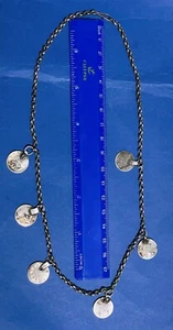 Ottoman Turkish Silver Coin Necklace, 19th C., Tribal, Handmade, Rare - Picture 1 of 4