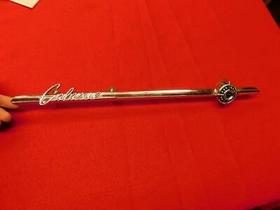 USED 60 Ford Galaxie Glove Box Door Script Ornament Emblem #C0AB-6206036-B  - Image 1 of 4