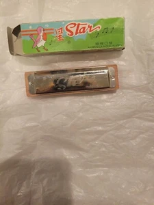 Vintage Star Harmonica Toy Made China Original Box Art No UC 520 - Picture 1 of 2