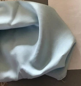 REMANENTE DE TELA FLUIDA AZUL PÁLIDO SARGA SEDA 49 CMS. X 70 CMS. ¡NUEVO Y FREEPOST! - Imagen 1 de 6