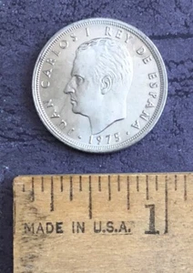 1975 Spain 5 Pesetas Coin (76) KM# 807 - Uncirculated - Juan Carlos I - Picture 1 of 3