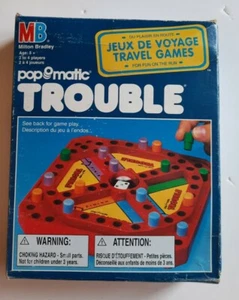 Pop O Matic Trouble TRAVEL Game 1990 Milton Bradley - Picture 1 of 3