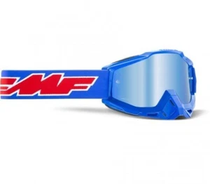 FMF POWERBOMB ADULT GOGGLES BLUE, MIRROR BLUE LENS MX ENDURO - Picture 1 of 1