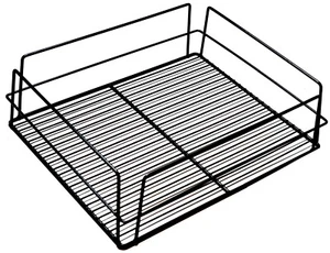 Glass Basket 435x355mm Black High Sides PVC Coated Storage Rack Holder Wash - Picture 1 of 1