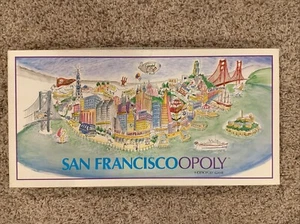 Vintage 1989 San Francisco-opoly Board Game Monopoly California Open Box - Picture 1 of 11