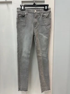 GIRLS GAP KIDS SIZE 12 SLIM JEGGING ANKLE HIGH RISE GRAY FRAY HEM - Picture 1 of 3