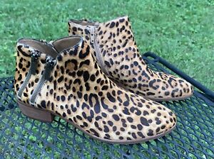 Gianni Bini Women's Leopard Print Calf Hair Boots Size 8.5