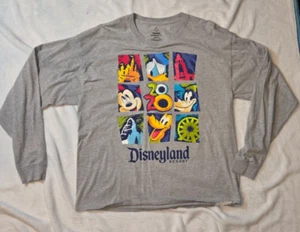 Disney Shirt XL Medium Disneyland Resort 2020 Long Sleeve T Shirt Gray - Foto 1 di 3