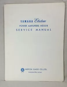 Original Yamaha Electone ND30B Power Amplifier Service Manual  - Picture 1 of 7