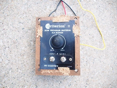 Altavoces de 3 vías CRITERION 77 de colección controlador cruzado (ÚNICO) CO1 ¡Funciona! Foto 1 de 3