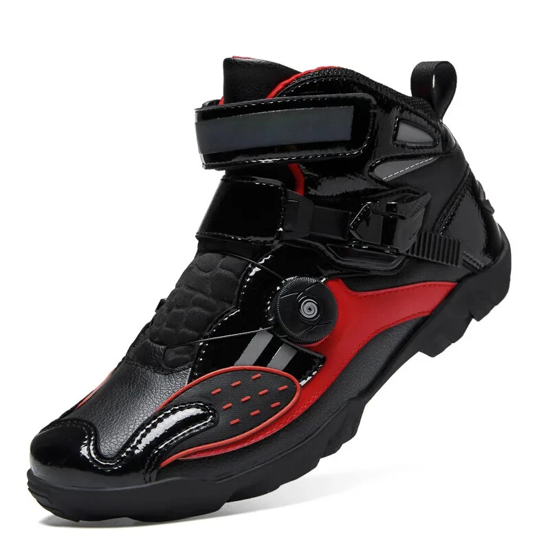 Botas de montar de motocicleta transpirables al aire libre para hombre zapatos duraderos de carreras de motocross Foto 1 de 4