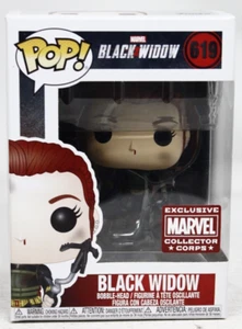 Funko Pop! Figura de vinilo Marvel-Black Widow (exclusiva del cuerpo de coleccionista) #619 - Imagen 1 de 6