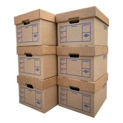 UBMOVE File Moving Boxes 200# Strength, Small, 15 x 12 x 10 Inches, 6 Pack - Image 1 of 4