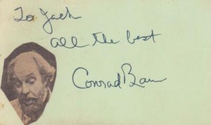 CONRAD BAIN d 2013 Signed To Jack 3x5 Index Card Actor/Different Strokes COA