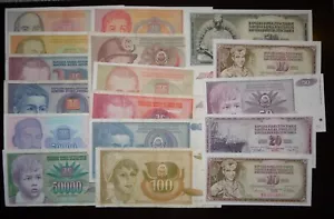 Yugoslavia 16 pcs all different 10 - 50 billion Dinar 1987-1993 Jugoslavia - Picture 1 of 7