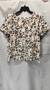 Damen-T-Shirt Coral Bay Größe XL Blumenmuster quadratischer Ausschnitt - Bild 1 von 4