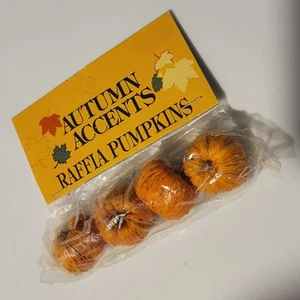 Vintage MINI Fall Orange Pumpkins 1" Decor Vase Filler Crafts - Picture 1 of 1