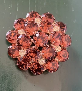 Brosche Anstecknadel Strass Vintage goldfarben - Bild 1 von 4