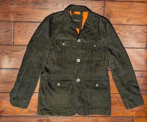 Chaqueta Abrigo de Campo Fumagalli Para Hombre Pana Resistente Negra Talla Grande - Imagen 1 de 22