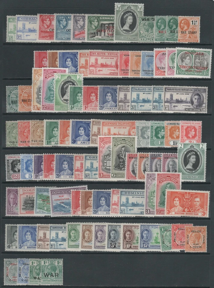 Página de colonias británicas de conjuntos mayormente MH, KGV, KGVI Cat Val $138,30 Foto 1 de 1