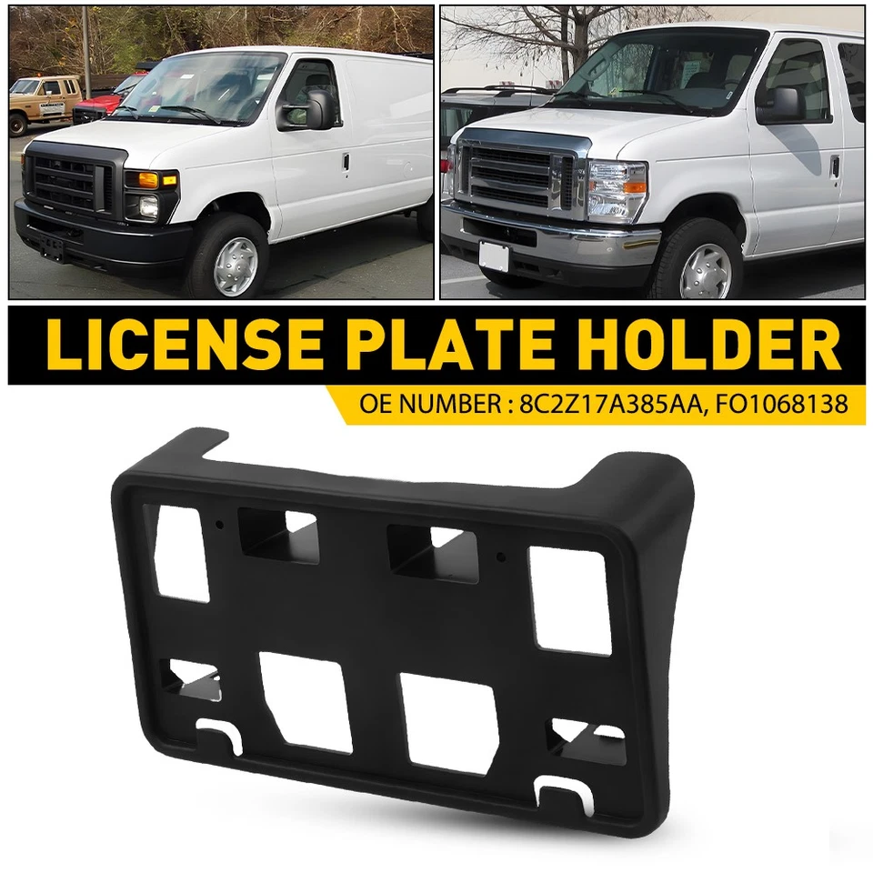 Para 2007-2014 Ford E150 E250 E350 Suporte de Placa de Licença Frontal Suporte de Montagem OEM - Imagem 1 de 4