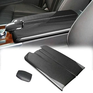 For Mercedes Benz E Class W212 2010-15 Carbon Fiber Center Armrest Box Cover ABS - Imagen 1 de 8