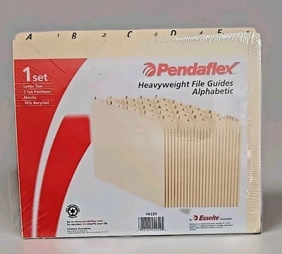 Pendaflex Recycled Top Tab File Guides Alpha 1/5 Tab Manila Letter 25/Set EN225 - Image 1 of 3