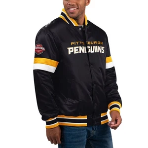 STARTER NHL Pittsburgh Penguins HOMEGAME Varsity Satin Jacke - Picture 1 of 2