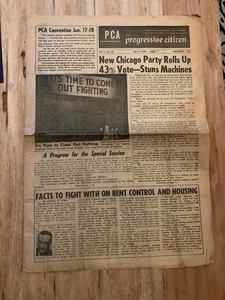 THE PROGRESSIVE CITIZEN V1 #10 Dec 1947 Progressive Citizens of America wallace - Picture 1 of 2
