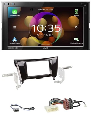 JVC DAB MP3 2DIN Bluetooth USB Autoradio für Nissan X-Trail 2014-2022 Klavierlac - Bild 1 von 4