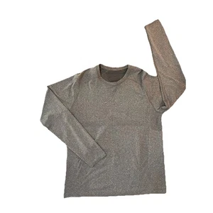 Lululemon Metal Vent Tech Gray Long Sleeve Top XL Seamless Athletic Gym Layering - Picture 1 of 6