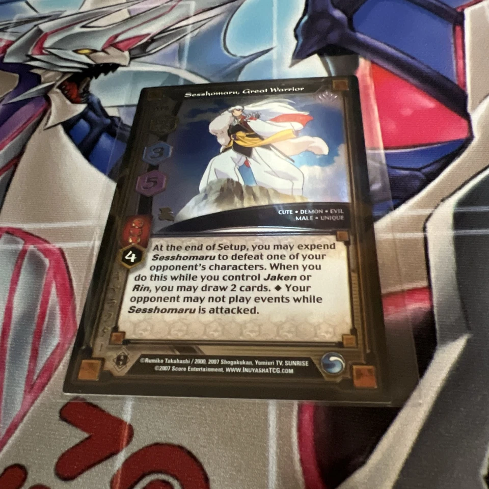 Inuyasha TCG Sesshomaru Great Warrior Promo Keshin FOIL IYP8 Card Game CCG - Image 1 of 1