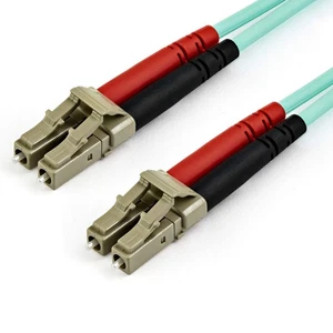 StarTech.com 15m (50ft) LC/UPC to LC/UPC OM3 Multimode Fiber Optic Cable, Full D - Afbeelding 1 van 5