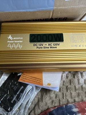 2000 Watt Inverter 12V DC to 110V/120V AC, Pure 2000W inverter pure sine wave - Image 1 of 4