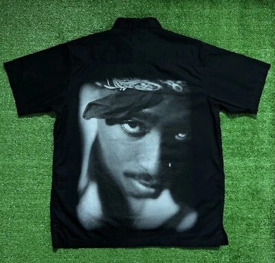 RARE Vintage 90’s Tupac Shakur 2pac Makaveli Rap Button Up Shirt Sz 2XL - Image 1 of 4