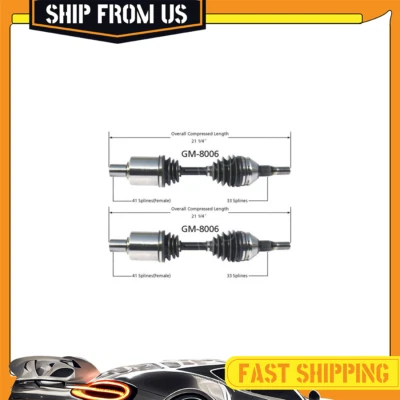 2 TrakMotive Front Left Front Right CV Axle Shaft For Cadillac Allante 1993-1993 - Image 1 of 3