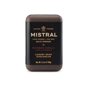 Mistral Bar Soap Organic Bourbon Vanilla Large 8.8 Ounce Crafted Soaps Original - Picture 1 of 3