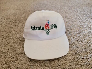 Logo 7 Inc. Atlanta 1996 Olympic Games BMW Snapback White Hat Vintage NWT - Picture 1 of 12