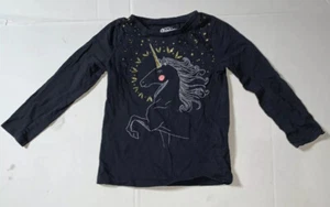 Preowned- OshKosh B’gosh Long Sleeve Unicorn Graphic T-Shirt Girls (Size S/5) - Picture 1 of 4