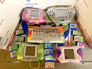 Lot Of 12 Games LeapFrog Leapster Game Systems Tested & Working + 36 Batteries - Picture 1 of 18