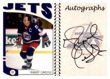 2004-05 ITG Franchises Canadian #RC2 Randy Carlyle Jets Auto (ref 92973)