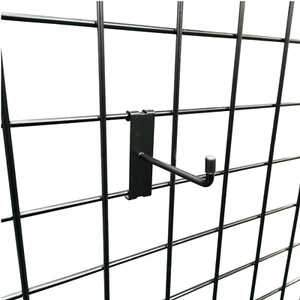 10x 4" Black Single Prong Hooks Grid Mesh Panel Display Retail Shop Accessories - Picture 1 of 1