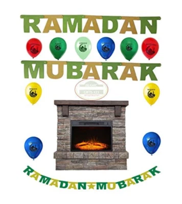 Juego de decoración de Ramadán (21 piezas) globos + pancarta regalo islámico favor del Corán islámico Foto 1 de 4