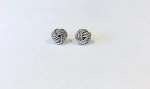 Vintage Tiffany And Co. Silver Love Knot Earrings - Picture 1 of 4