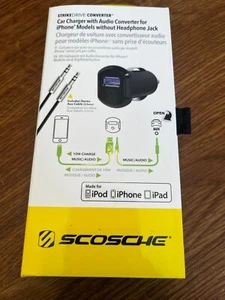Scosche StrikeDrive Car Charger for iPhones with Audio Converter 10W USBCAI - Picture 1 of 1